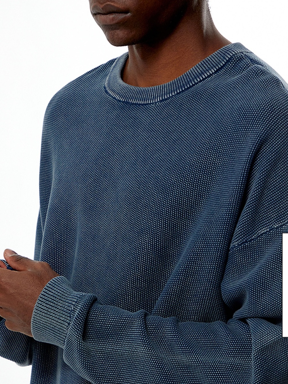 PacSun Men’s Indigo Textured Crewneck Sweater Size Large